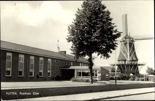 Ak Putten Gelderland, Rusthuis Elim, Molen