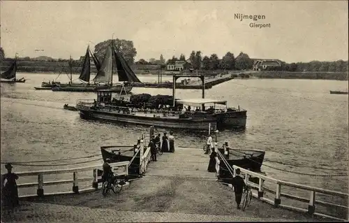 Ak Nijmegen Gelderland, Gierpont, Boote