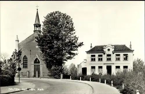 Ak Druten Gelderland Niederlande, Ned. Herv. Kerk