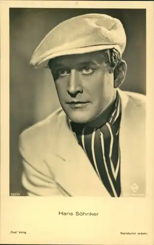 Ak Schauspieler Hans Söhnker, Portrait, Mütze