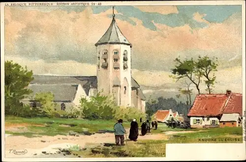 Künstler Ak Ranot, F., Knokke Heist Westflandern, L'Eglise