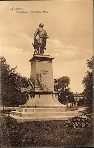 Ak Haarlem Nordholland Niederlande, Denkmal von Franz Hals