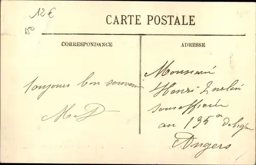 Postkarte Paris XV Vaugirard, Rue de Javel und Saint Charles, Die große Seine-Flut Januar 1910
