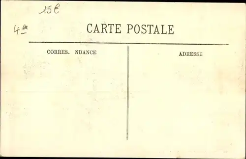 Postkarte Paris IV, Rue Massillon, Die große Seine-Flut Januar 1910
