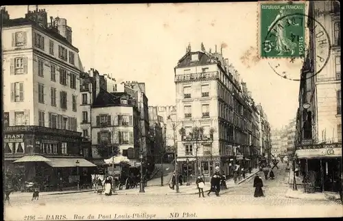 Ak Paris IV, Rue du Pont Louis-Philippe