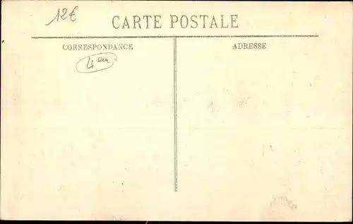 Postkarte Paris IV, Rue des Ursins, Die große Seine-Flut Januar 1910