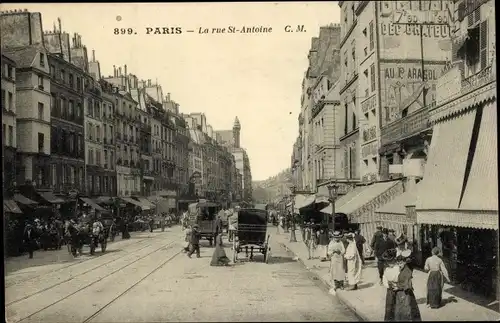 Ak Paris IV, Rue Saint-Antoine