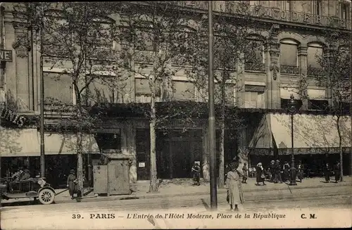 Ak Paris III, Place de la République, Hotel Moderne