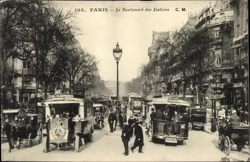 Pariser Börse Ak II, Boulevard des Italiens