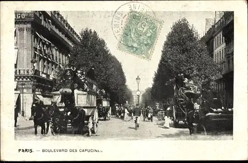 Ak Bourse de Paris II, Boulevard des Capucines