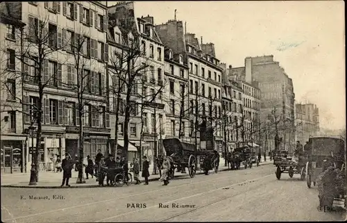 Ak Bourse de Paris II, Rue Réaumur, Kutsche