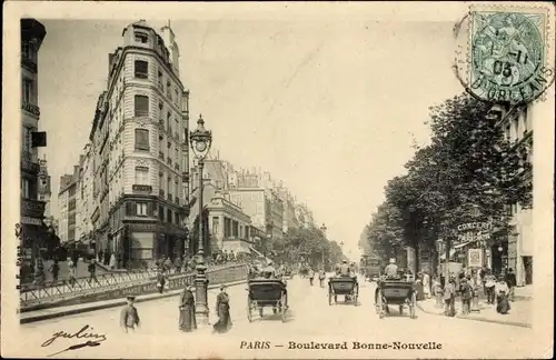 Ak Paris II Börse, Boulevard de Bonne Nouvelle
