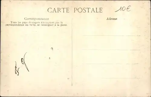 Postkarte Paris VIII, Rue Pasquier, Die Große Seine-Flut 1910