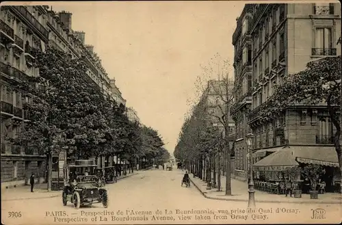 Ak Paris VII, Avenue de la Bourdonnais, Quai d'Orsay