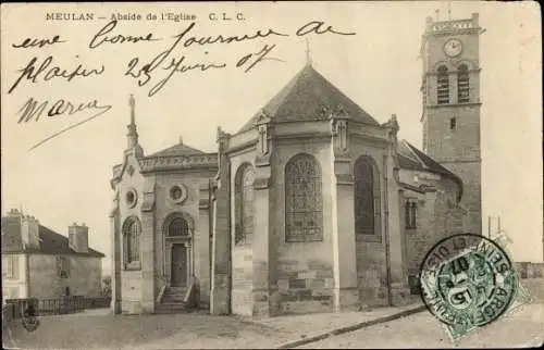 Ak Meulan und Yvelines, Apsis der Kirche