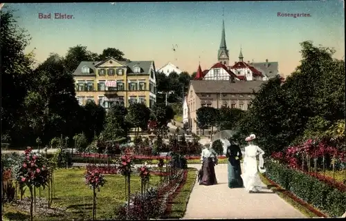 Ak Bad Elster im Vogtland, Rosengarten