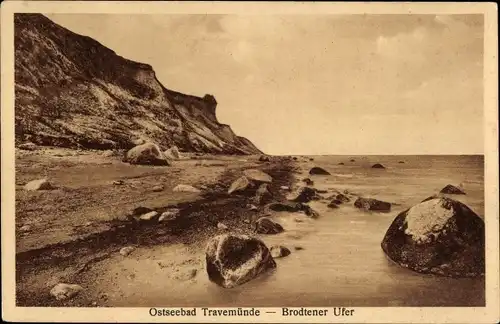 Ak Ostseebad Travemünde Lübeck, Brodtener Ufer