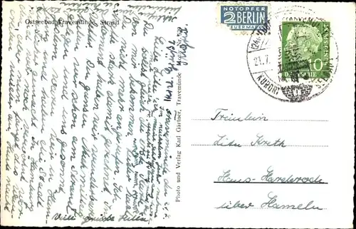 Ak Ostseebad Travemünde Lübeck, Strand, Strandkörbe, Flaggen, Promenade