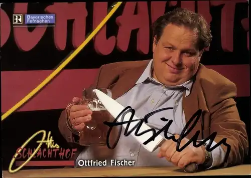 Ak Schauspieler und Kabarettist Ottfried Fischer, Portrait, Autogramm