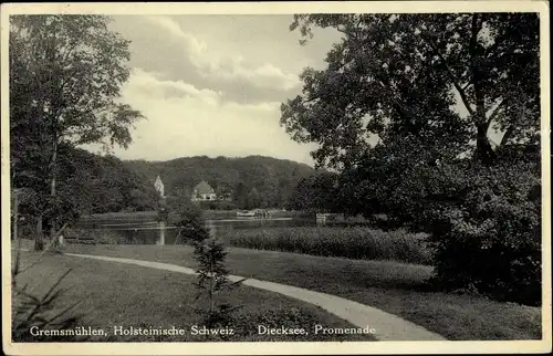 Ak Gremsmühlen Malente in Ostholstein, Dieksee, Promenade