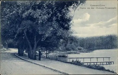 Ak Gremsmühlen Malente in Ostholstein, Dieksee-Promenade, Steg