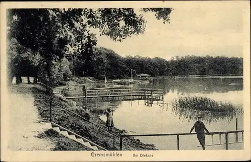 Ak Gremsmühlen Malente in Ostholstein, Dieksee, Stege