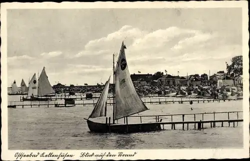 Ak Ostseebad Kellenhusen in Holstein, Strand, Segelboote