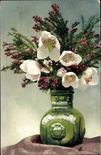 Ak Nenke und Ostermaier S 649, Blumen in einer Vase