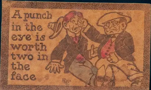 Leder Ak Ein Schlag ins Auge ist zwei Schläge ins Gesicht wert