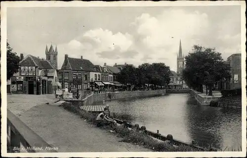 Ak Sluis Zeeland Niederlande, Hafen