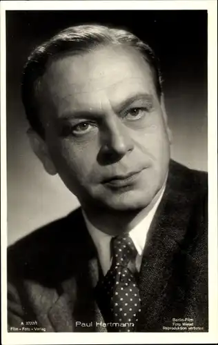 Ak Schauspieler Paul Hartmann, Portrait, Film Foto Verlag A 3722/1