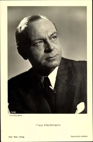 Ak Schauspieler Paul Hartmann, Portrait