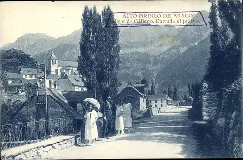 Ak Sallent de Gállego Aragón, Alto Pirineo de Aragón, Eingang