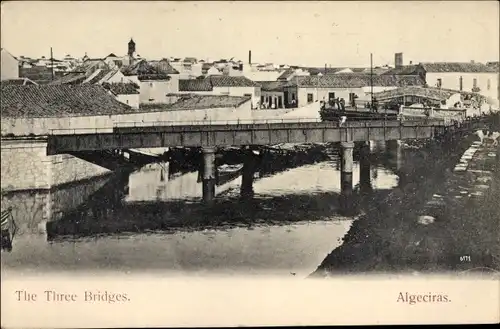 Ak Algeciras Andalusien, Die drei Brücken