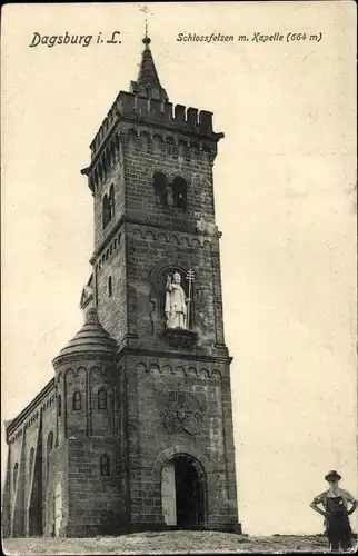 Ak Dagsburg Dabo Lothringen Moselle, Schlossfelsen, Kapelle