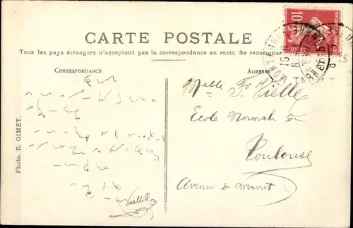 Postkarte Montauban Tarn et Garonne, Platz der Präfektur