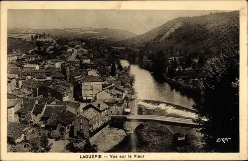 Ak Laguépie Tarn et Garonne, Blick auf den Viaur