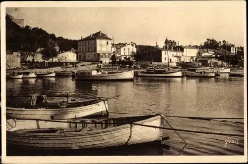 Ak Ile de Porquerolles Iles d'Hyères Var, Panorama vom Jetee aus aufgenommen