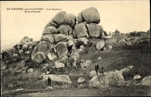 Ak Castres Tarn, Die Felsen von Puzarie