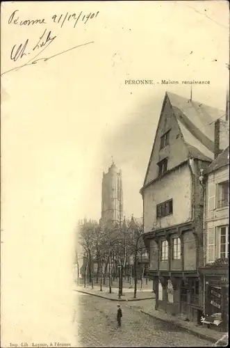 Ak Péronne Somme, Renaissancehaus
