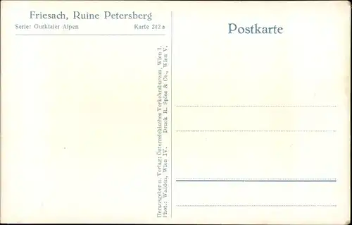 Ak Friesach in Kärnten, Ruine Petersberg