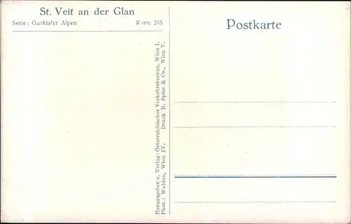 Ak Sankt Veit an der Glan Kärnten, Platz mit Brunnen