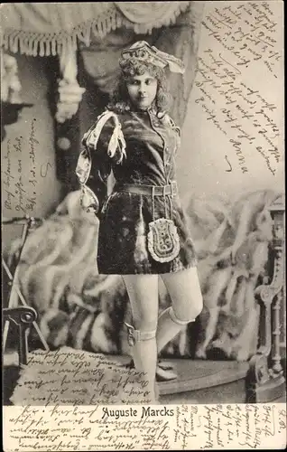 Ak Schauspielerin Auguste Marcks, Portrait