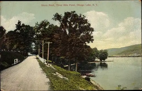 Ak Otsego Lake NY, Shore Road, Three Mile Point