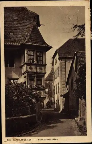 Ak Ribeauvillé Rappoltsweiler Alsace Haut Rhin, Renaissance Haus