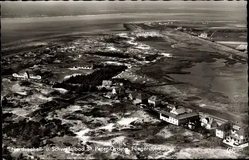 Ak Nordseebad Sankt Peter Ording, Fliegeraufnahme, Kinderheim Gorch Fock Hus