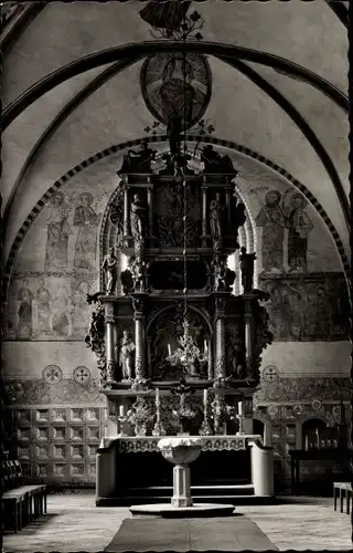 Ak Neustadt in Holstein, Inneres der Kirche, Altar