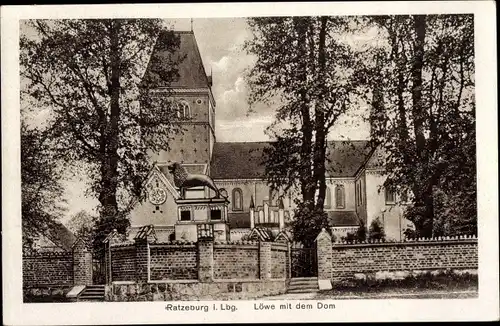 Ak Ratzeburg im Herzogtum Lauenburg, Löwe, Dom