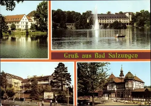 Ak Bad Salzungen in Thüringen, Hufeland Sanatorium, Kurhaus am Burgsee, Hotel Freundschaft