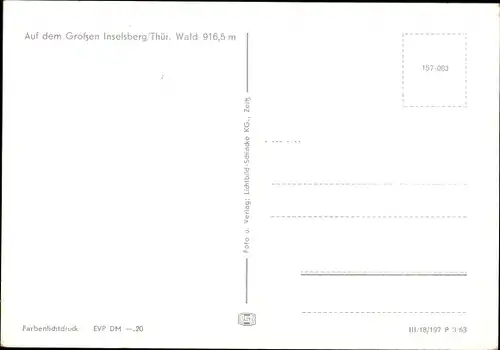 Ak Brotterode in Thüringen, Großer Inselsberg, Turm